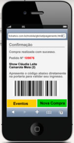 Venda de ingresso pelo celular